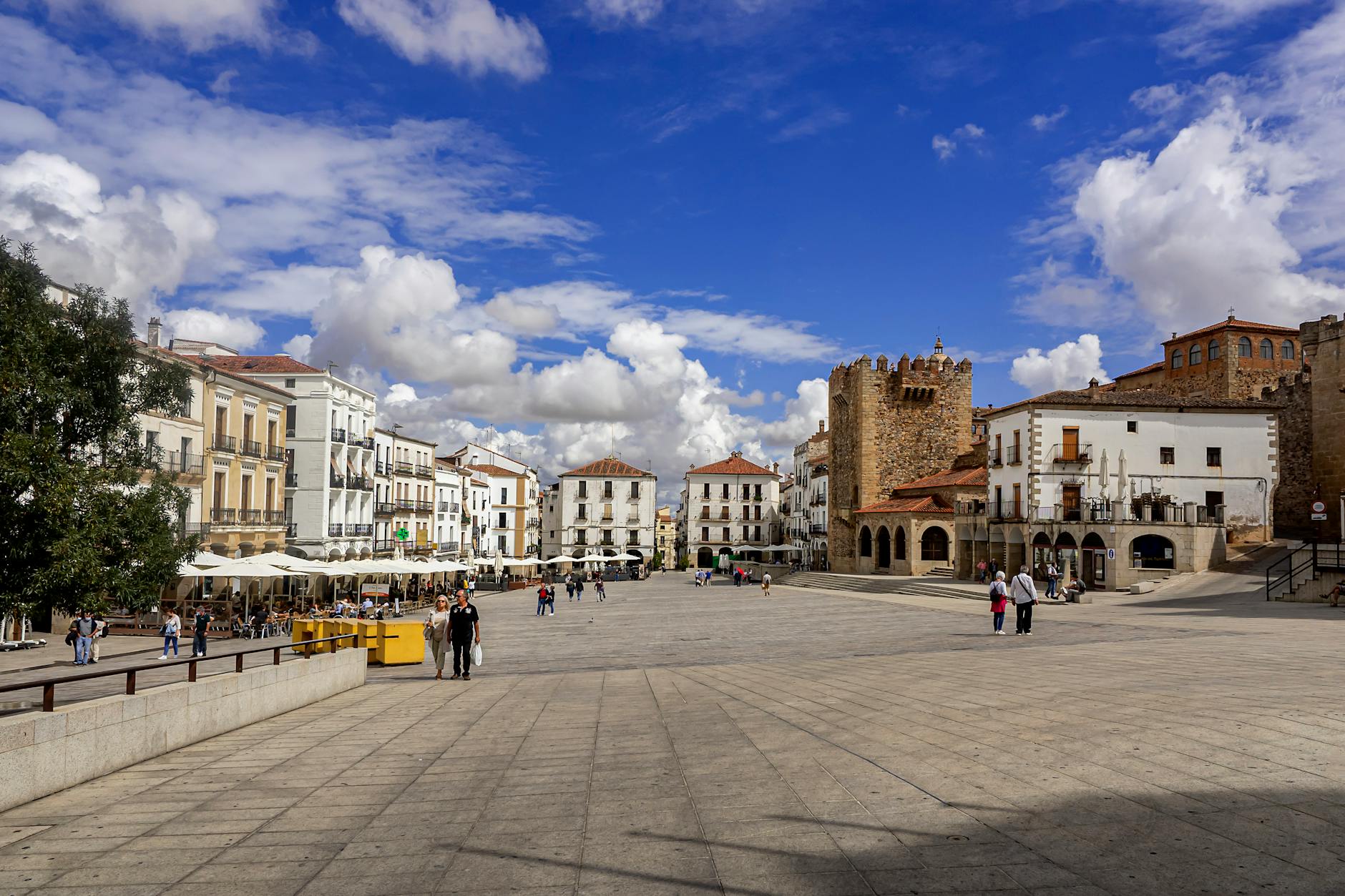 town square in caceres